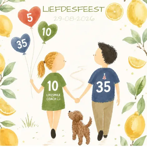Voorbeeld van een geïllustreerd maatwerk-etiket met citroenen